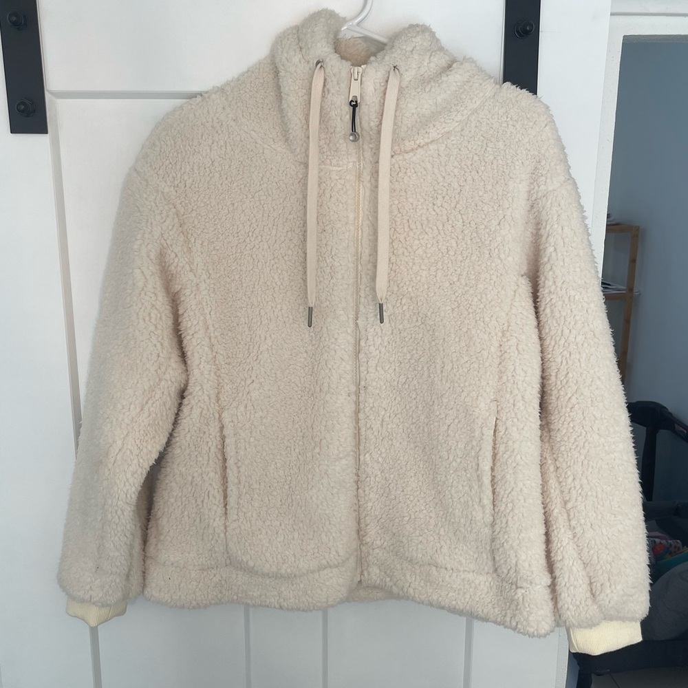 Brand New Cream Sherpa Zip Up